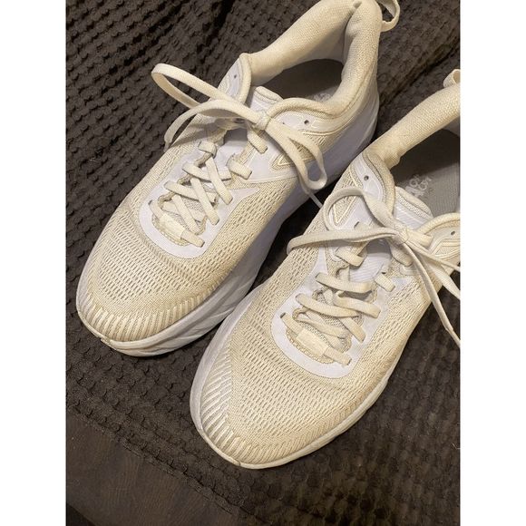 Hokas One One Bondi 7 Men's White Running Shoes Sneakers Size 8.5 - Picture 7 of 7